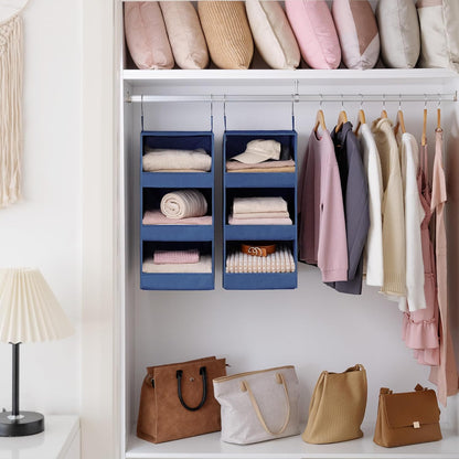 GRANNY SAYS 3-Shelf Hanging Closet Organizer and Storage, Collapsible Hanging Closet Shelves, Hanging Organizer for Closet & RV, Gray, 29 ½" H X 12" W X 12" D, 1-Pack