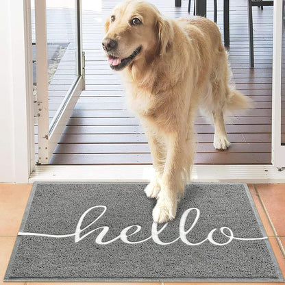 EARTHALL Door Mat Outside Inside Home Doormat, 30"x17.5", Durable Floor Mat Non Slip Mat Ultra Absorb Mud Easy Clean Front Doormat for Garage, Entryway, Patio, High Traffic Areas, Black