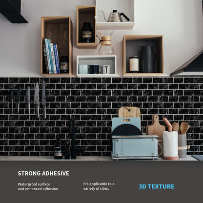 Art3d Premium 10-Sheet Peel and Stick Tile Backsplash - 12"x12" for Kitchen , Bright White