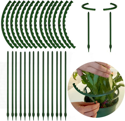14Pcs Plant Support Stake Half Round Plant Support Ring Garden Flower Support for Tomato, Hydrangea, Indoor Plants, 6.3" Wide X 10.3" High
