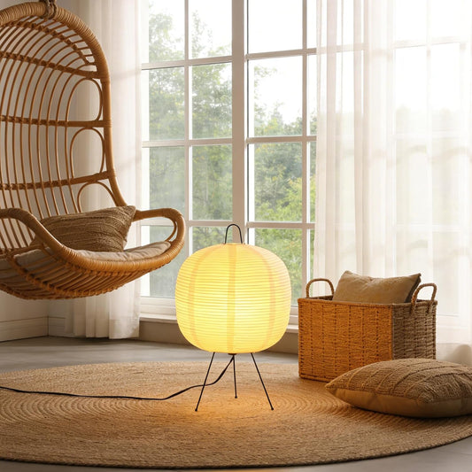 Small Rice Paper Lamp, Japanese Lamp Lantern Table Lamp, Paper Table Lamp, Lantern Lamps for Desk Bedrooms Bedside Night Light (Tower)