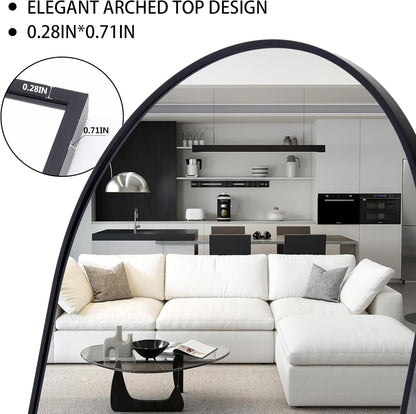 Mirror Full Length, 71 x 26 Inches Floor Mirror with Stand, XX-Large Arch Gold Mirrors for Bedroom, Dressing Room, Home Decor, Gold