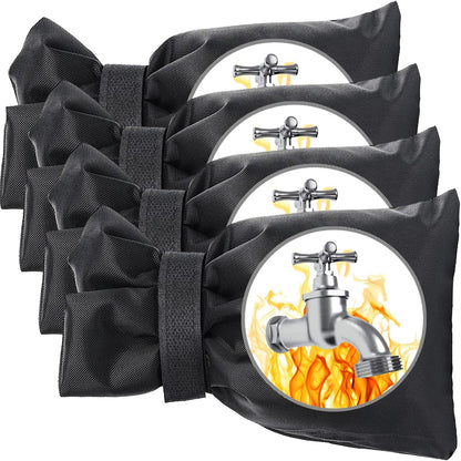Outdoor Faucet Covers for Winter, Actgan 8.3"H x 6"W Thickened Outside Garden Faucet Socks for Freeze Protection, Reusable Insulated Faucet Covers, 2 Pack, Black