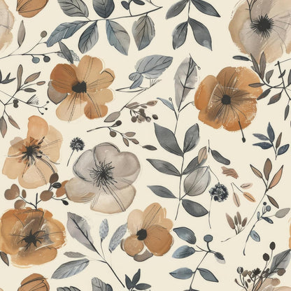 Floral Peel and Stick Wallpaper, 17.71" x 118.1" - Removable, Waterproof, Decorative Vinyl Wallpaper for Bedroom, Living Room