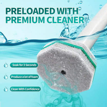 Disposable Toilet Bowl Brush with 36 Toilet Wand Refills Pads Replacement Heads, Toilet Cleaning Stick,Toilet Bowl Cleaner Wands Holder and Set, Toilet Cleaning System Starter Kit