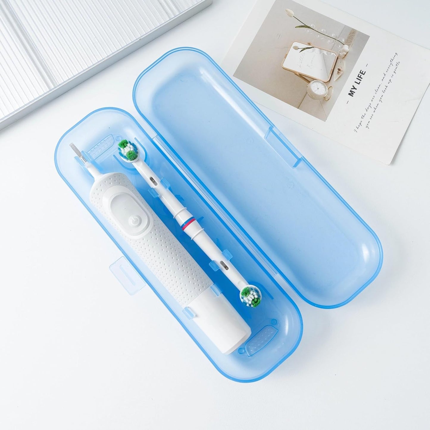 Newly upgraded toothbrush travel case, suitable for Oral-B/Oral-B Pro/Philips Sonicare/Aquasonic toothbrush, travel electric toothbrush box(black)