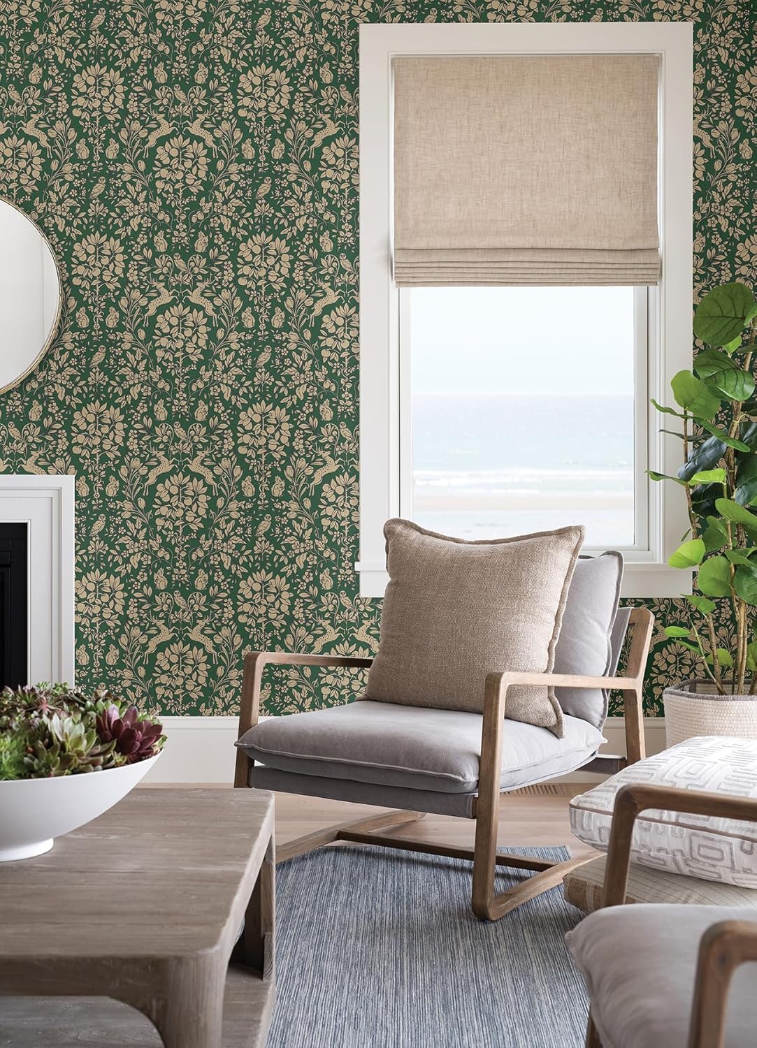 NuWallpaper by WallPops Taupe Enchanted Peel and Stick Wallpaper, Removable Wallpaper, 20.5 in x 18 ft