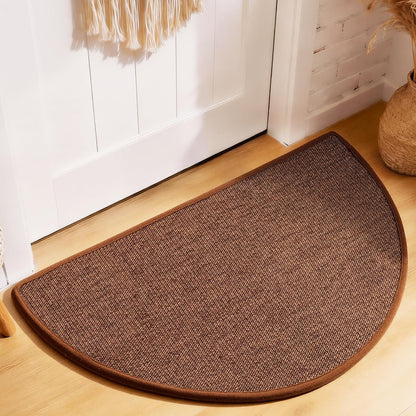 Door Mat 30"x17", Non Slip Washable Door Mat Indoor Entrance, Low Profile Absorbent Entry Rug for Front Door, Entryway, Inside Entrance, Rubber Backing Dirt Trapper Indoor Mat, Khaki