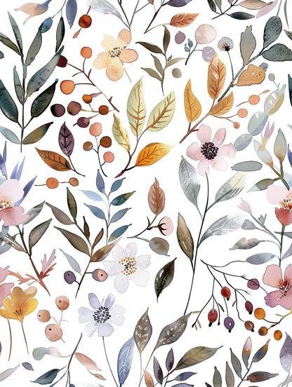 Floral Peel and Stick Wallpaper, 17.71" x 118.1" - Removable, Waterproof, Decorative Vinyl Wallpaper for Bedroom, Living Room