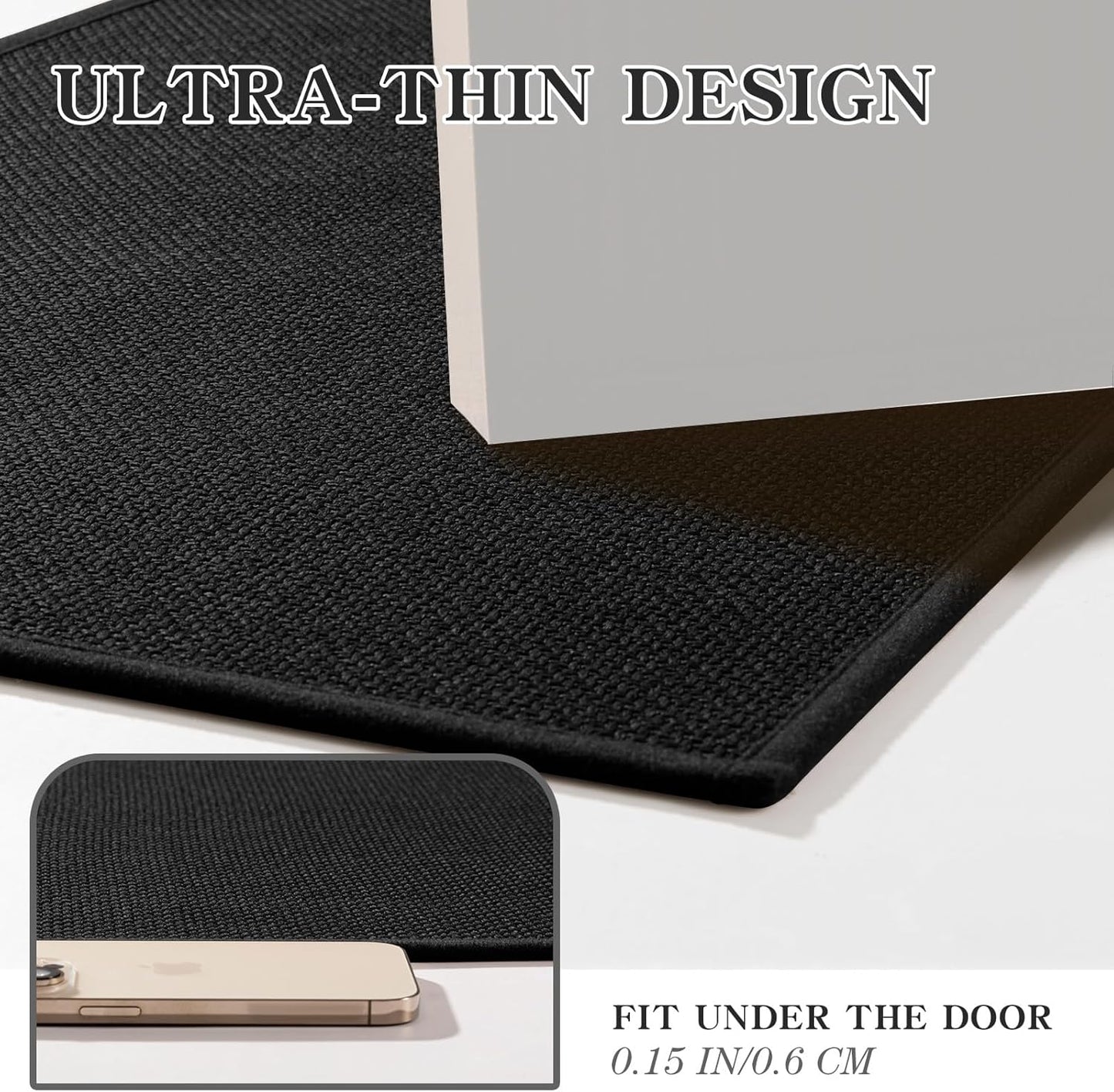 chakme Bathroom Rugs Mat 24x17, Ultra Thin Non Slip Bath Mat Small Quick Dry Absorbent Bath Mat for Bathroom Floor, (Dark Beige, 24"x17")