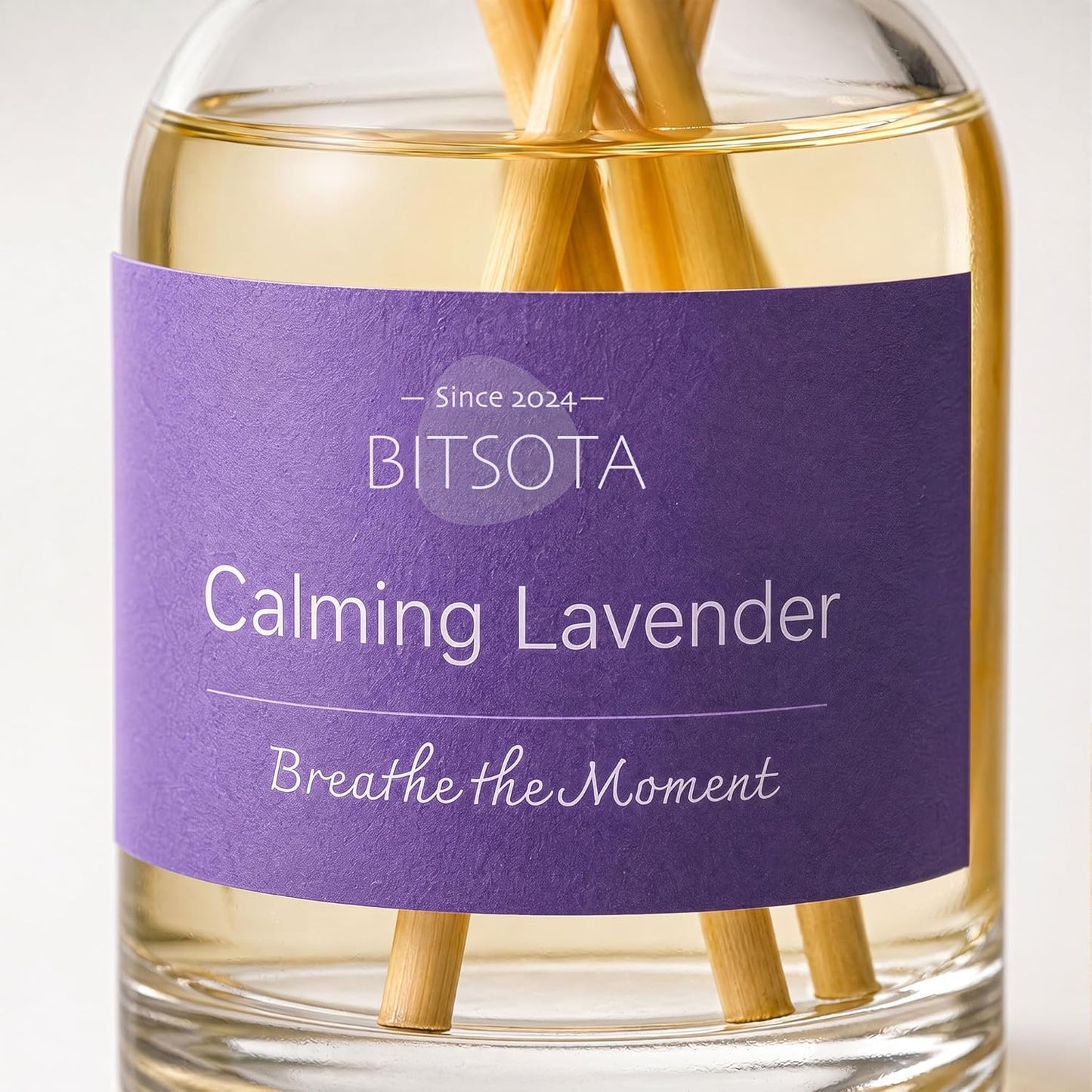 Natural Reed Diffuser Set, Fresh Lemon 3.52 oz (100ml) Scented Diffuser with Sticks Home Fragrance Reed Diffuser for Bathroom Shelf Decor, Ideal Gift for Woman