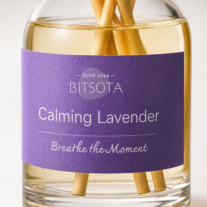 Natural Reed Diffuser Set, Fresh Lemon 3.52 oz (100ml) Scented Diffuser with Sticks Home Fragrance Reed Diffuser for Bathroom Shelf Decor, Ideal Gift for Woman