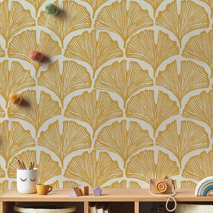 Tempaper x Novogratz Waverly Blue Feather Palm Removable Peel and Stick Wallpaper, 20.5 in X 16.5 ft, Made in The USA