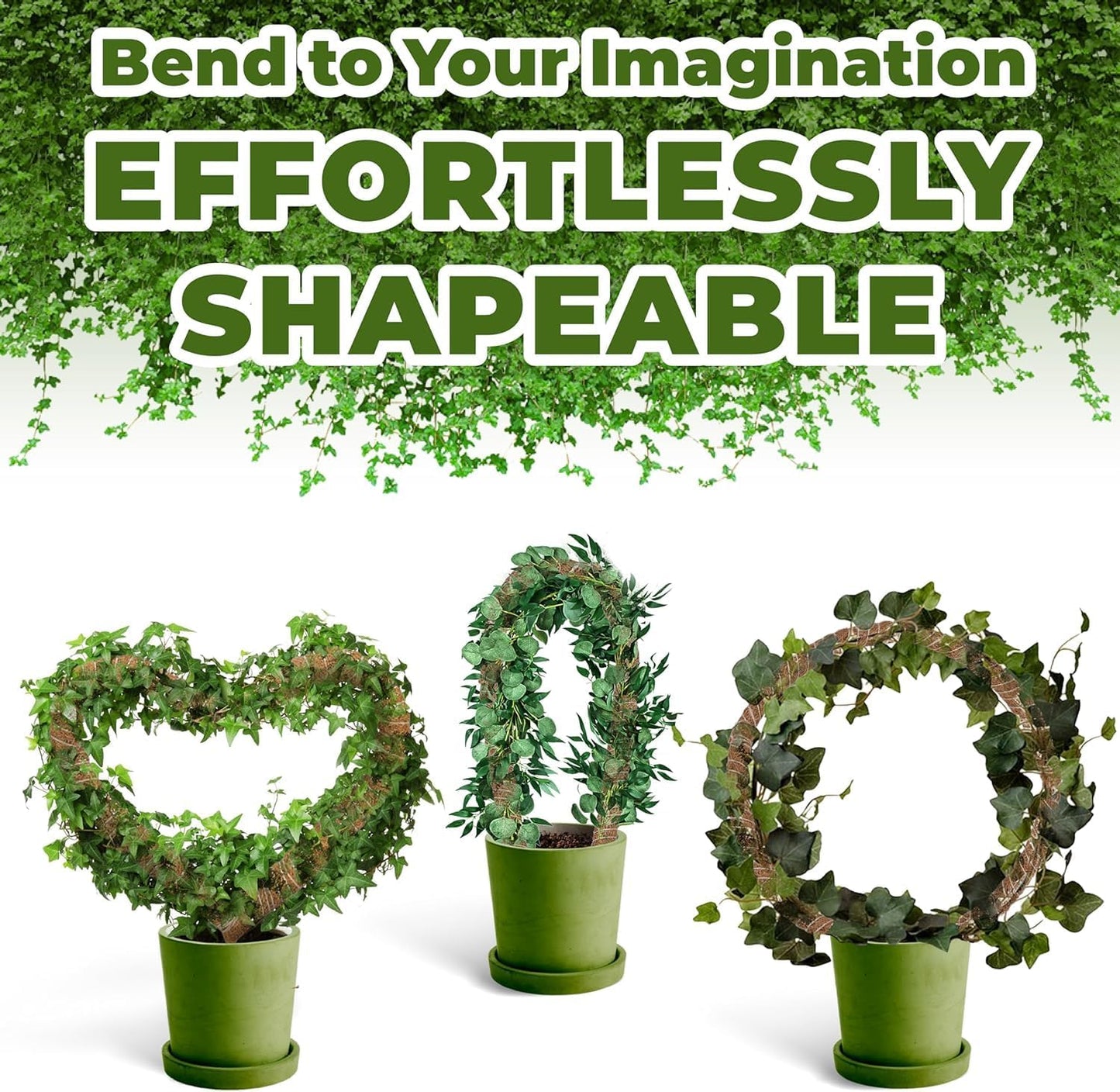 2 Pack 28 Inch Bendable Moss Pole Monstera Plant Support Stakes for Indoor Plants - Tall Moss Stick Trellis for Potted Climbers - Stem Support Accessories for Climbing Houseplants