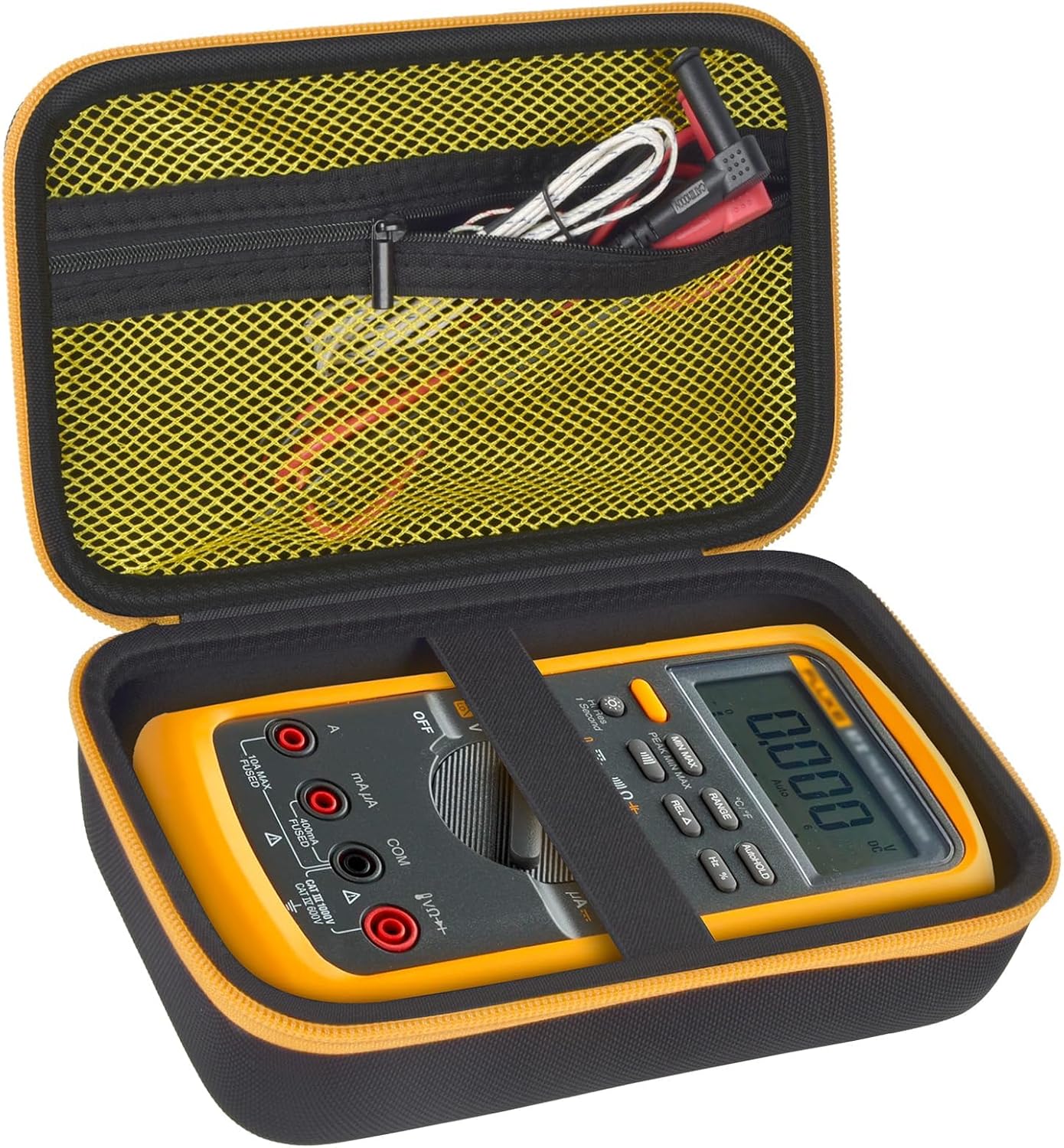 Comecase Hard Carrying Case for Fluke 87-V/ 88V/ 15B+/ 17B+ and More Digital Multimeter, Protective Travel Storage Bag - Black