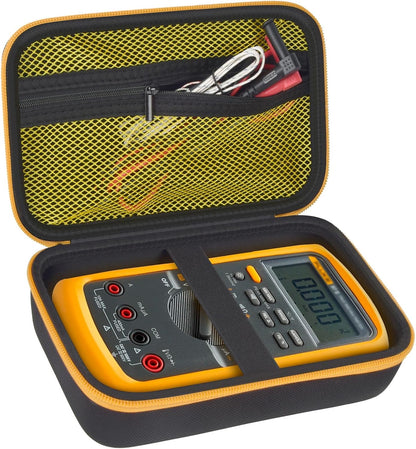 Comecase Hard Carrying Case for Fluke 87-V/ 88V/ 15B+/ 17B+ and More Digital Multimeter, Protective Travel Storage Bag - Black
