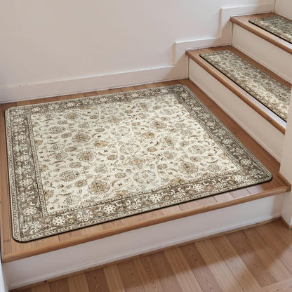 OJIA Extra Non-Slip Stair Treads for Wooden Steps 15PCS, 30"X8" Rubber Indoor Stair Runner Slip Resistant Stair Rugs Safety Mats for Dogs, Kids & Elders, Stairway Grip Step Treads, Gray
