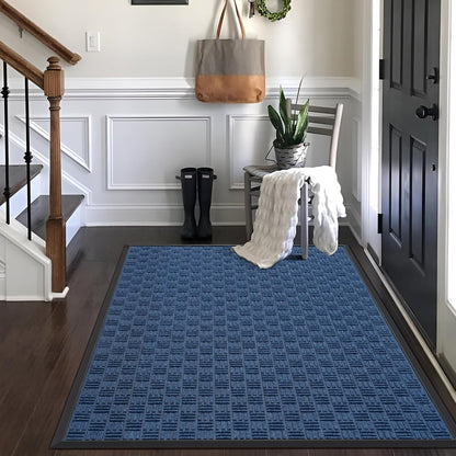 Mibao Front Door Mat, Heavy Duty Durable Welcome Mat for Outdoor Indoor, Dirt Trapper Waterproof Super Absorbent Door Mat for Entryway Outside Patio Porch, 29.5" x 17", Grey