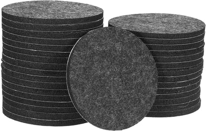 uxcell 32Pcs Non Slip Furniture Pads, 3" Round Self Adhesive Felt Bumpers Noise Reducing Furniture Feet Floor Protector for Chairs Tables Furniture Legs (White 0.2" Thick) - Colors A