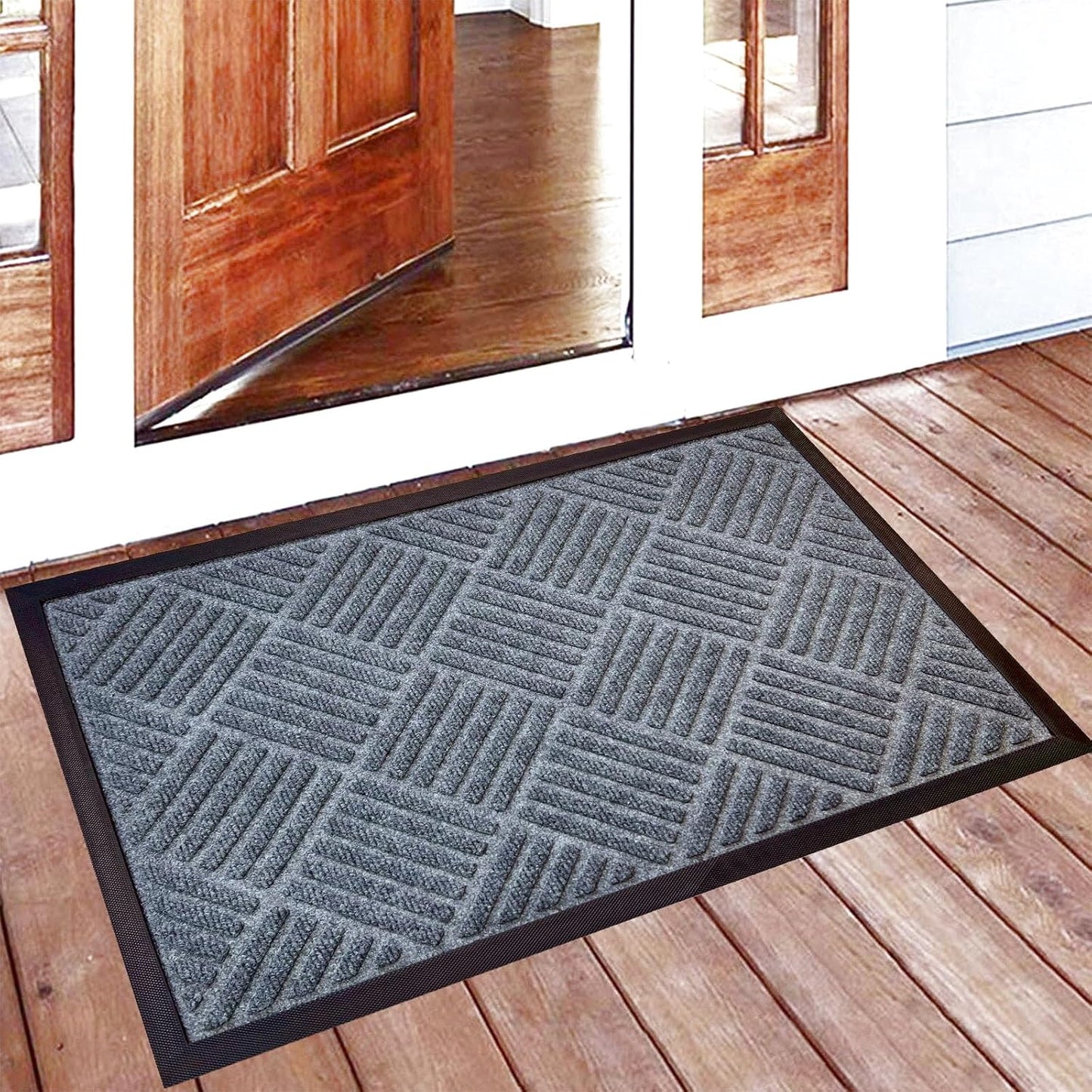 DM23 Heavy Duty Front Door Mats Non Slip Rubber Backing Entrance Mat Shoes Scraper Welcome Mat