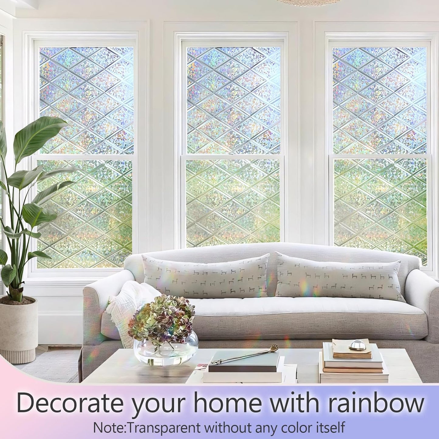KESPEN Window Privacy Film Frosted Glass Heat Control UV Blocking Privacy Window Film for Glass Windows Static Cling Non-Adhesive Door Coverings Decals for Bathroom Home Office,17.5 Inch X 6.5 Feet