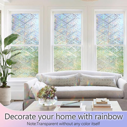 KESPEN Window Privacy Film Frosted Glass Heat Control UV Blocking Privacy Window Film for Glass Windows Static Cling Non-Adhesive Door Coverings Decals for Bathroom Home Office,17.5 Inch X 6.5 Feet