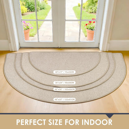 Door Mat 30"x17", Non Slip Washable Door Mat Indoor Entrance, Low Profile Absorbent Entry Rug for Front Door, Entryway, Inside Entrance, Rubber Backing Dirt Trapper Indoor Mat, Khaki