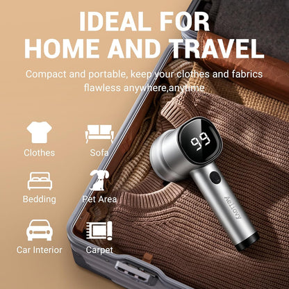 Fabric Shaver, 3 in 1 Lint Remover with Hair Remover Brush & Lint Rollers, Digital Led Display, 3 Speeds with Replaceable Blades, Remove Pilling for Clothes, Furniture, Sweater, Couch, Blanket, Pet