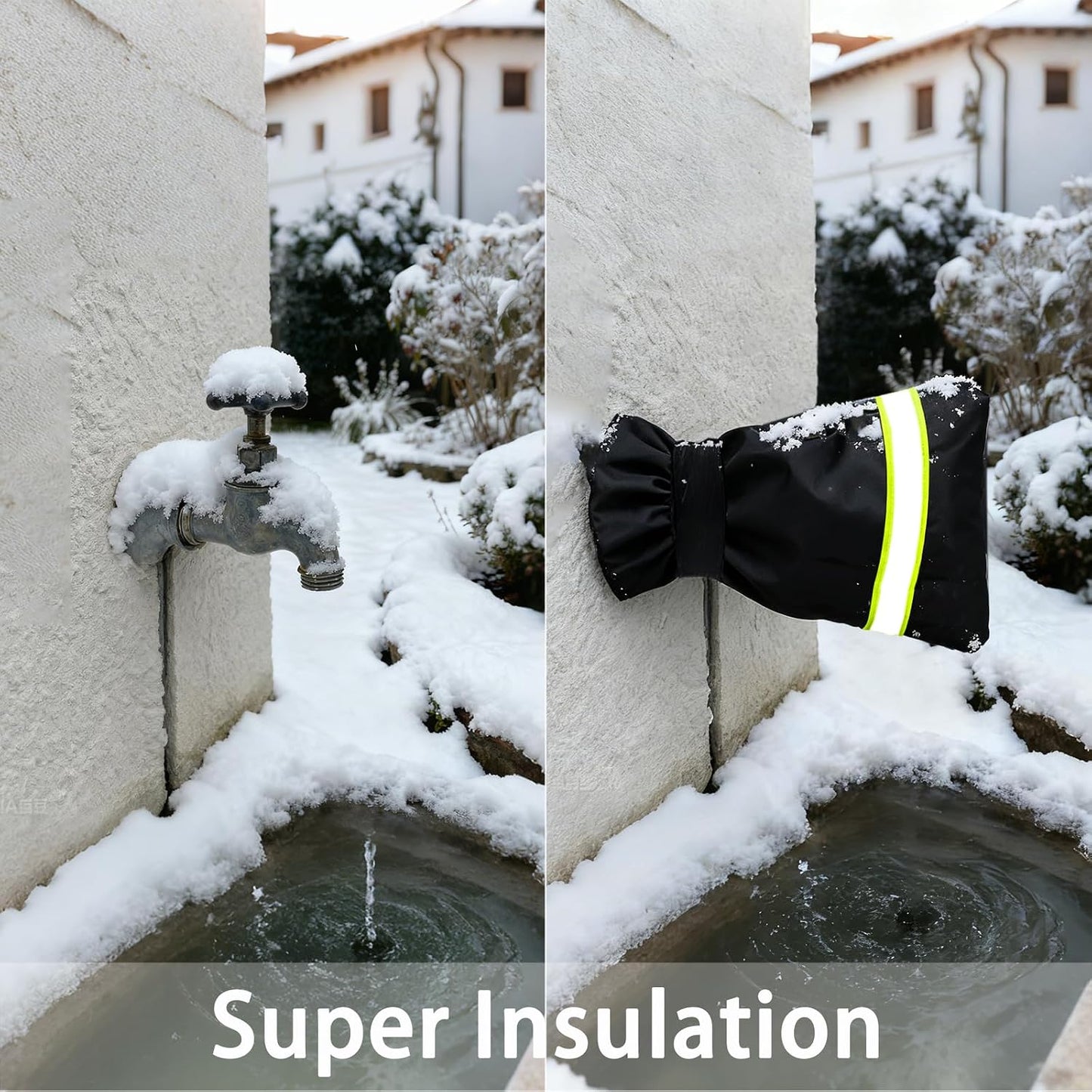 2PCS Outdoor Faucet Covers for Winter Freeze Protection, Upgrade Enlarge and Thicken 7.1"W x 9.8"H Reusable Waterproof Insulated Outdoor Faucet Covers, Faucet Cover Outdoor for Winter Cold Weather