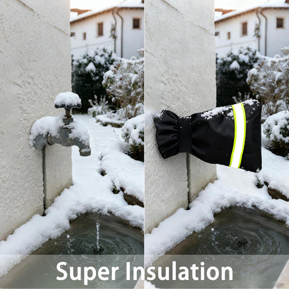 2PCS Outdoor Faucet Covers for Winter Freeze Protection, Upgrade Enlarge and Thicken 7.1"W x 9.8"H Reusable Waterproof Insulated Outdoor Faucet Covers, Faucet Cover Outdoor for Winter Cold Weather