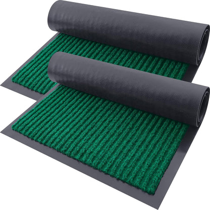 OLANLY Front Door Mat Indoor Outdoor Entrance, 2-Pack 29.5 x 17 Inch, Waterproof Heavy Duty Doormat, Fade Resistant, Low Profile, Easy Clean Patio Porch Welcome Floor Mats for Entry, Grey