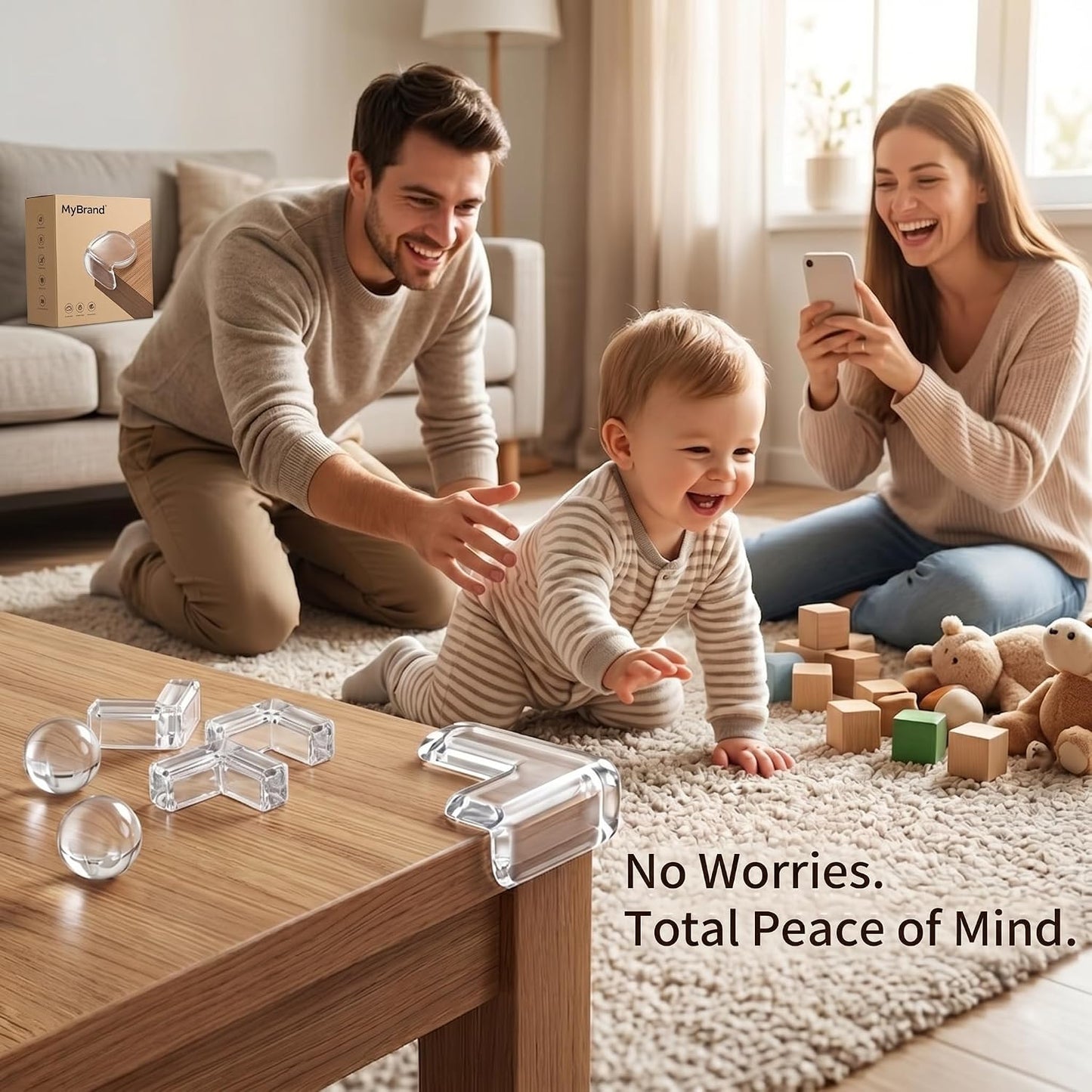 Extra Large & Ultra-Safe Baby Corner Protector Guards - 16-Piece Transparent Table Corner Protectors for Furniture, Super Strong Adhesive, Easy to Install Child Safety Set (Transparent, L-Shaped)