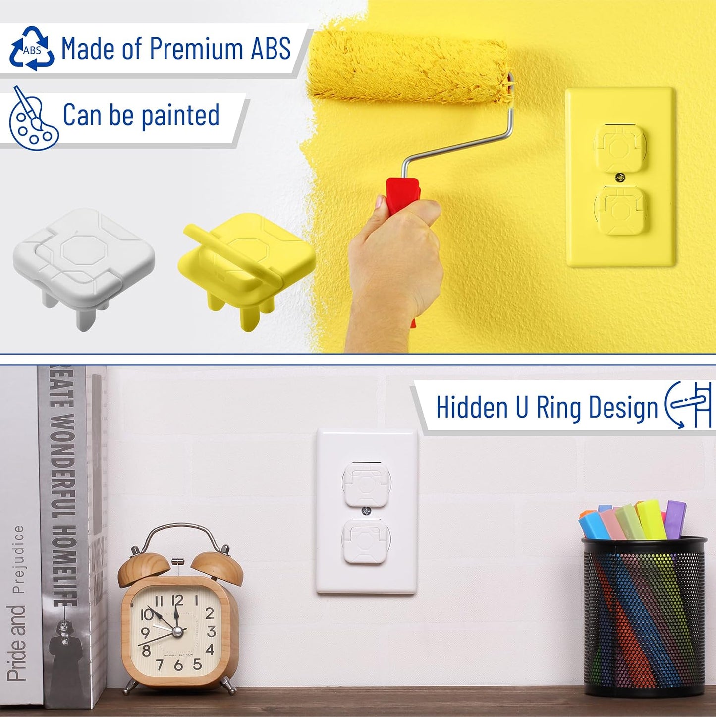 Bates Outlet Covers - Baby Proofing, 10 Pack, 3 Prongs, Child Proof