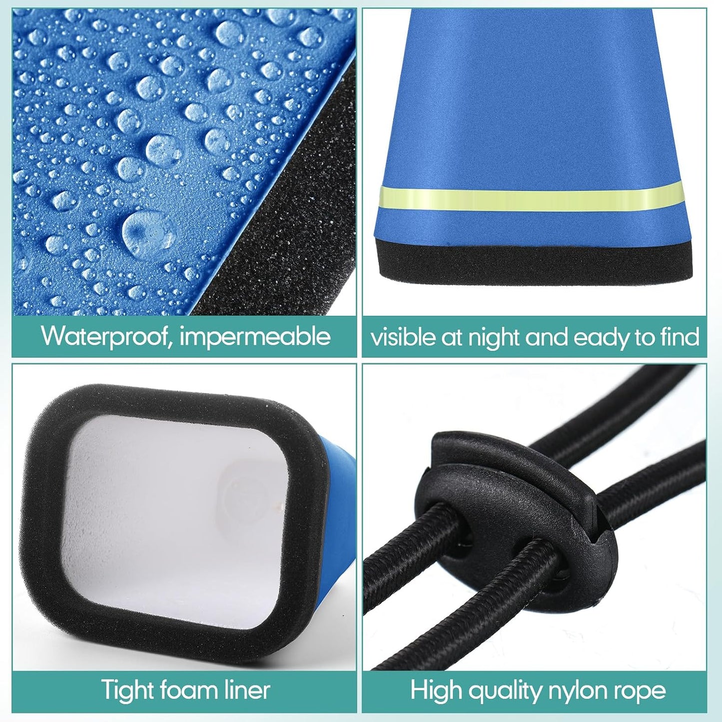 VIHOSE 2 Pcs Large Outdoor Faucet Covers for Winter 7.5 x 6.3 x 5.12 Inch Plastic Spigot Cover for Freeze Protection with Thick Foam Inside for Garden Cold Freeze Proof (Black)