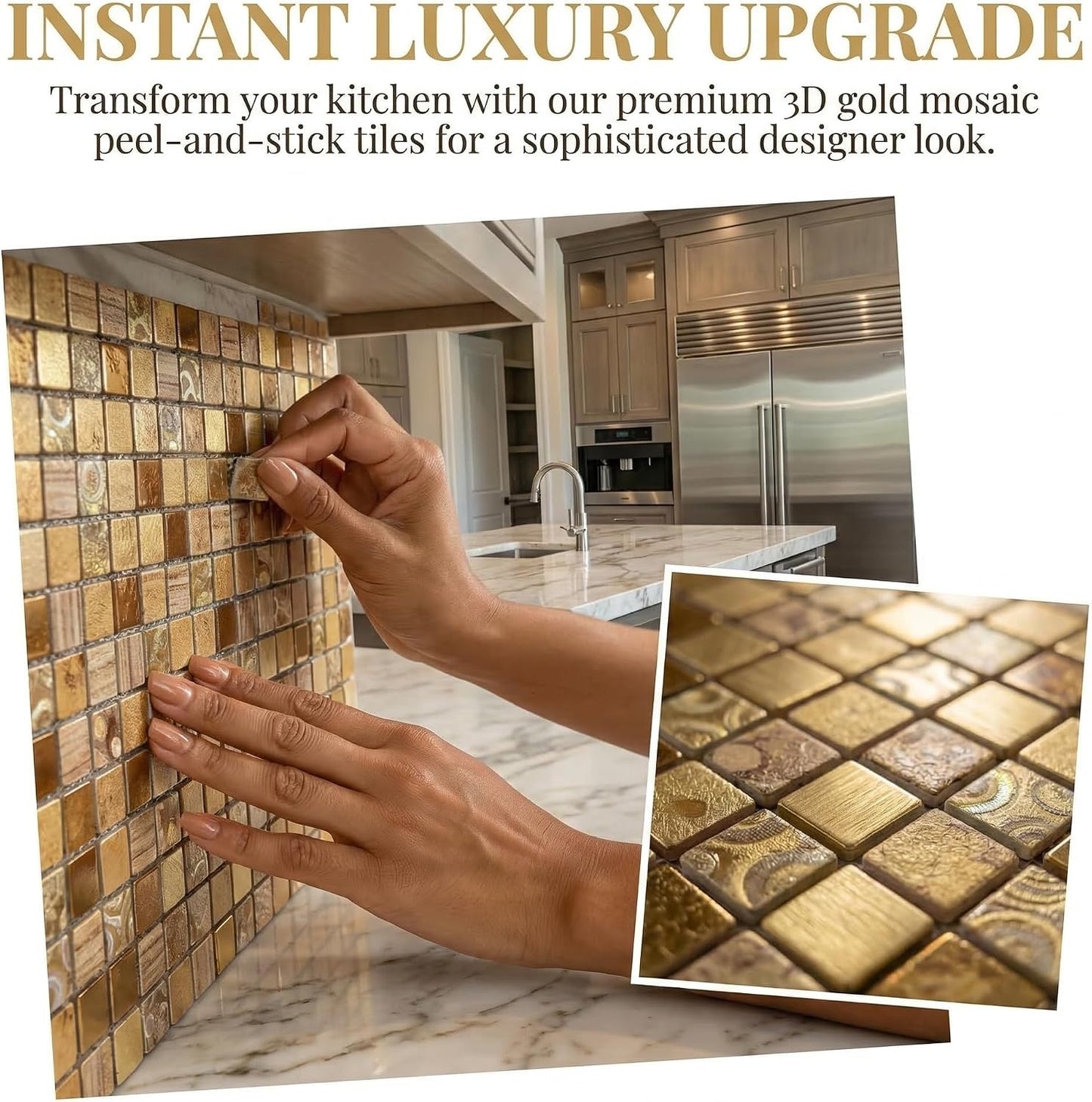 10 Sheets Peel and Stick Backsplash, Waterproof Mosaic Tile Self-Adhesive - Easy Cut to Size for Kitchen, Bathroom, Fireplace DIY Installation (10, Green+Blue Brushed)
