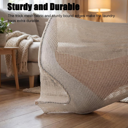 4PCS Mesh Laundry Bags for Delicates, Laundry Bags Mesh Wash Bag | 12x16 Inch Medium Cotton Bra Washing Protector Wash Bag with Sturdy Zipper for Bras, Lingerie, Socks, Clothes