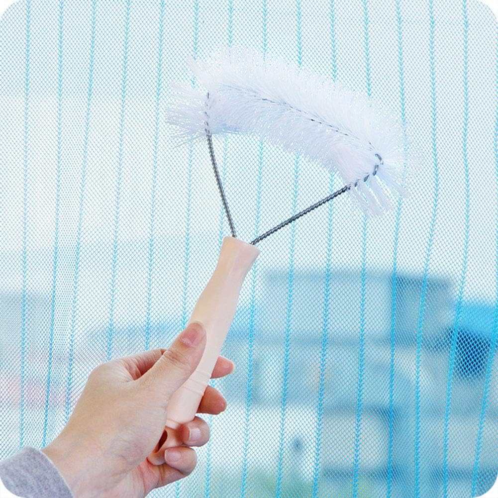 1 Piece Window Screen Cleaning Brush Screen Window Brush Screen Window Cleaning Brush Multifunction Removal Dust Brush Cleaner Brush Window Cleaner Tool, Beige