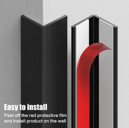 Wall Corner Protector, Walls Edge Protector，Self-Adhesive Wall Corner Guards,PVC Double Side Edge Protector， Furniture Stairs Guard (Gray 2PCS 90cm/35.4in)