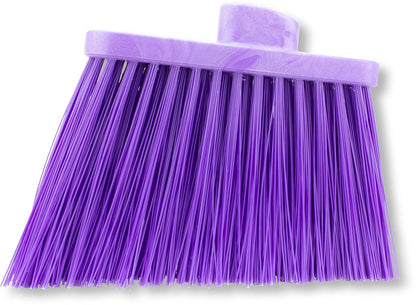 SPARTA Plastic Broom Head, Angled, Un-Flagged for Large Debris Indoor, Outdoor, Home, Restaurant, Lobby, Office, 12 Inches, Green