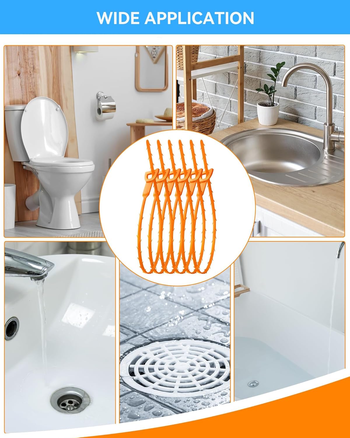 Drain Snake,79 inch Flexible Grabber Claw Pick Up Reacher Tool,Drain Clog Remover - Gutter Cleaning Tools for Home Sink, Bathroom Tub,Drain, Toilet, Tight Spaces