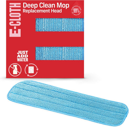 E-Cloth Microfiber Mop Head Replacement - Reusable Microfiber Mop Pads, Washable Floor Cleaning Pads, Multi-Surface Wet Mopping Cloths, Compatible with E-Cloth Deep Clean Mops - 1 Pack