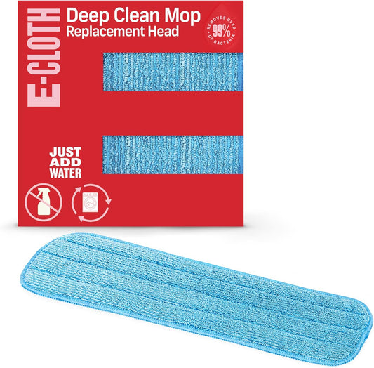 E-Cloth Microfiber Mop Head Replacement - Reusable Microfiber Mop Pads, Washable Floor Cleaning Pads, Multi-Surface Wet Mopping Cloths, Compatible with E-Cloth Deep Clean Mops - 1 Pack