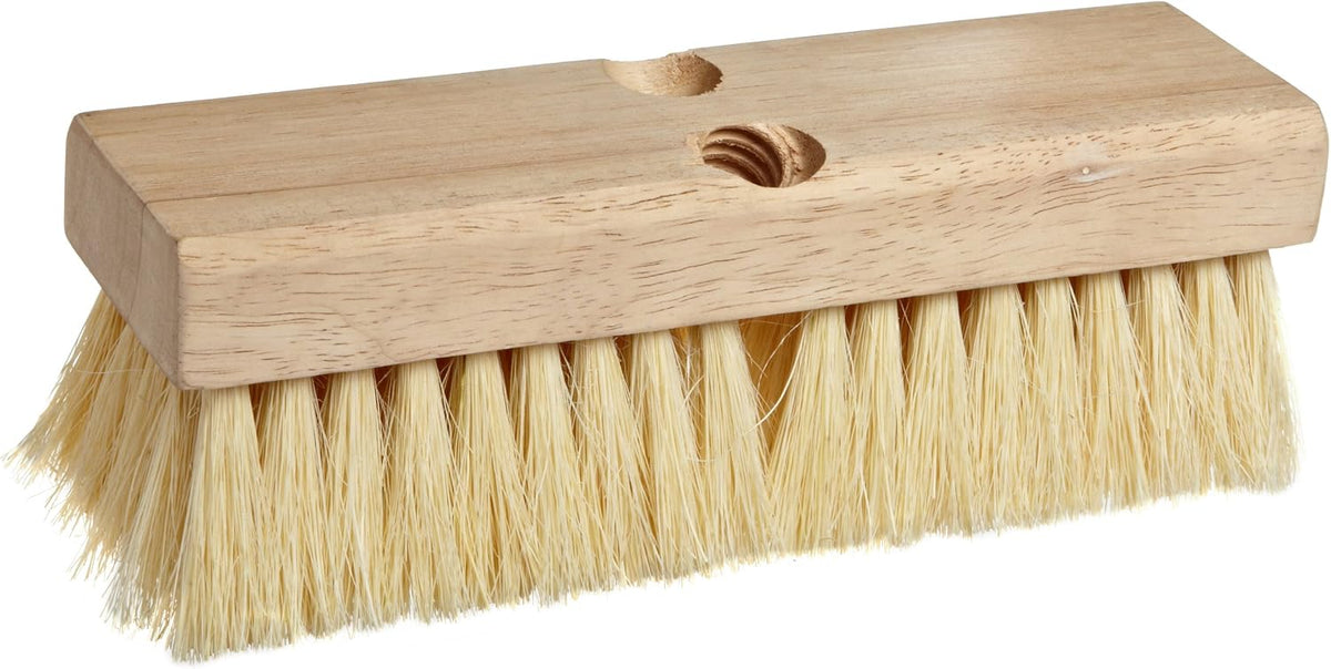 Weiler 44026 Heavy Duty Deck Scrub Brush with Natural Palmyra Bristles for Wooden Decks, Conrete Patios, and Other Rough Surfaces