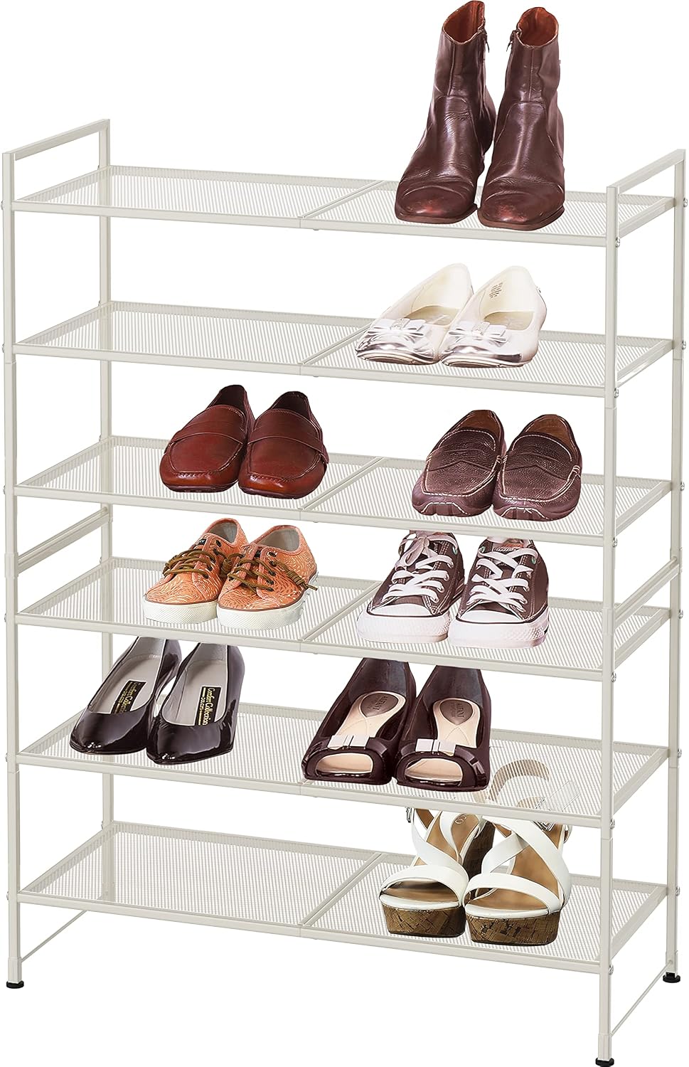 Simple Houseware 3-Tier Stackable Shoes Rack Storage Shelf, Black