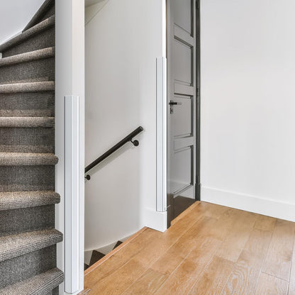 Wall Corner Protector, Walls Edge Protector，Self-Adhesive Wall Corner Guards,PVC Double Side Edge Protector， Furniture Stairs Guard (Gray 2PCS 90cm/35.4in)