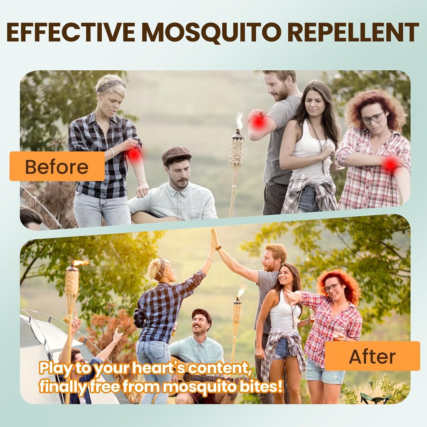 Mosquito Repellent 18 Pouches for Patio & Outdoor, Natural Mosquito Repellent for Yard, Indoor Mosquito Control for Room & Bedroom, Keep Mosquito Away for Camping, RV, and Home