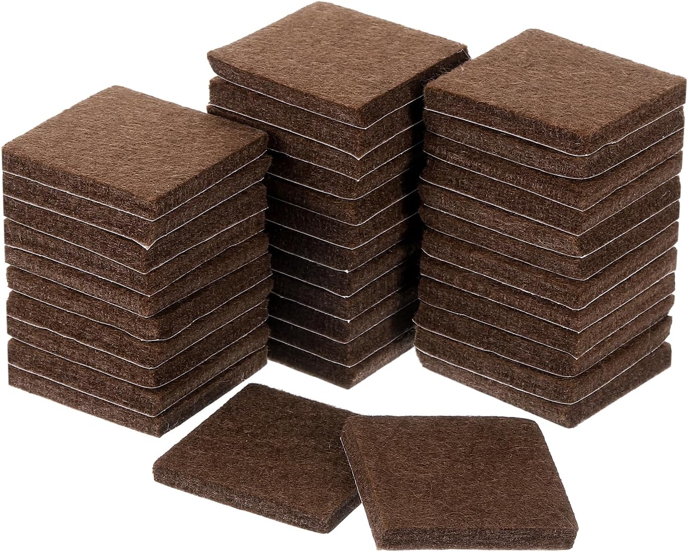 uxcell Furniture Pads, 36Pcs 1.5" - Square Self Adhesive Felt Furniture Pads, Floor Protectors for Furniture Feet Chairs Legs Hardwood Floors (Black)