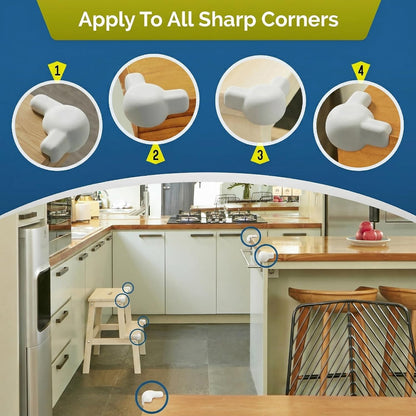 Silicone Corner Protectors for Baby Proofing – Soft Adhesive Corner Guards for Tables & Furniture, Child Safety Edge & Corner Bumpers. Protects Toddlers from Sharp Edges (12 Pack/Brown)