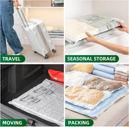TAILI 8 Pack Vacuum Storage Bags, Jumbo Size (31×40 inch), Vacuum Seal Bags for Clothing, Bulky Bedding, Comforter, Blankets, Pillows, Space Saver Packing