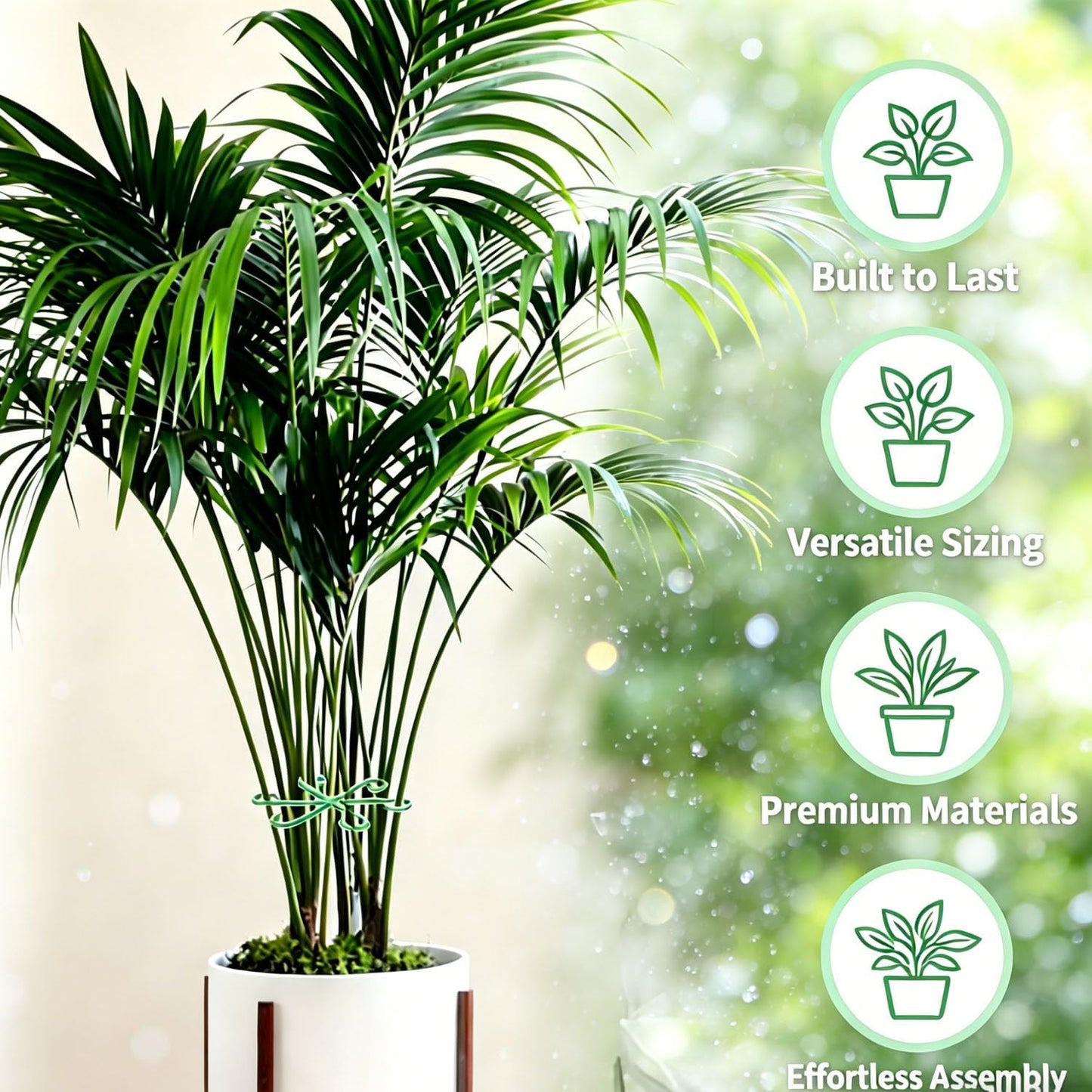 4 Sizes Plant Stem Support for Indoor Outdoor, 2026 New 4 Sizes Reusable Plant Stabilizer for Climbing Plants, Plants Accessories Garden Tools